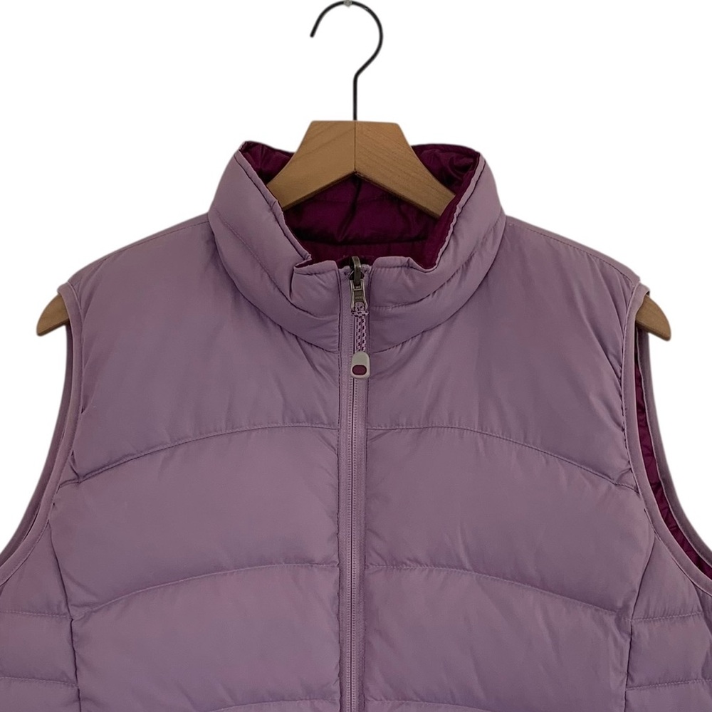 L.L. Bean Lilac & Purple Reversible Goose Down Puffer Vest - Picture 3 of 8